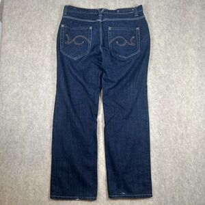 Parish Mens Jeans Size 38 Y2K Baggy Dark Wash Embroidered Back Pocket
